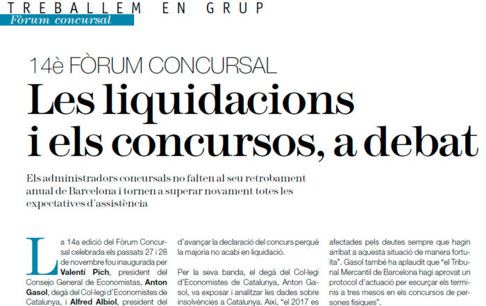 Artículo Foro Concursal